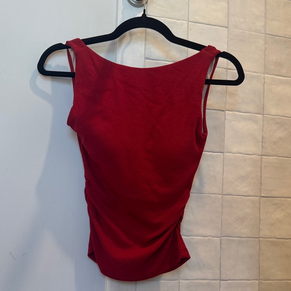 Red Sleeveless Top